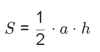Площадь треугольника через основание и высоту - форммула