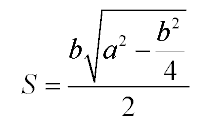 Площадь равнобедренного треугольника - форммула